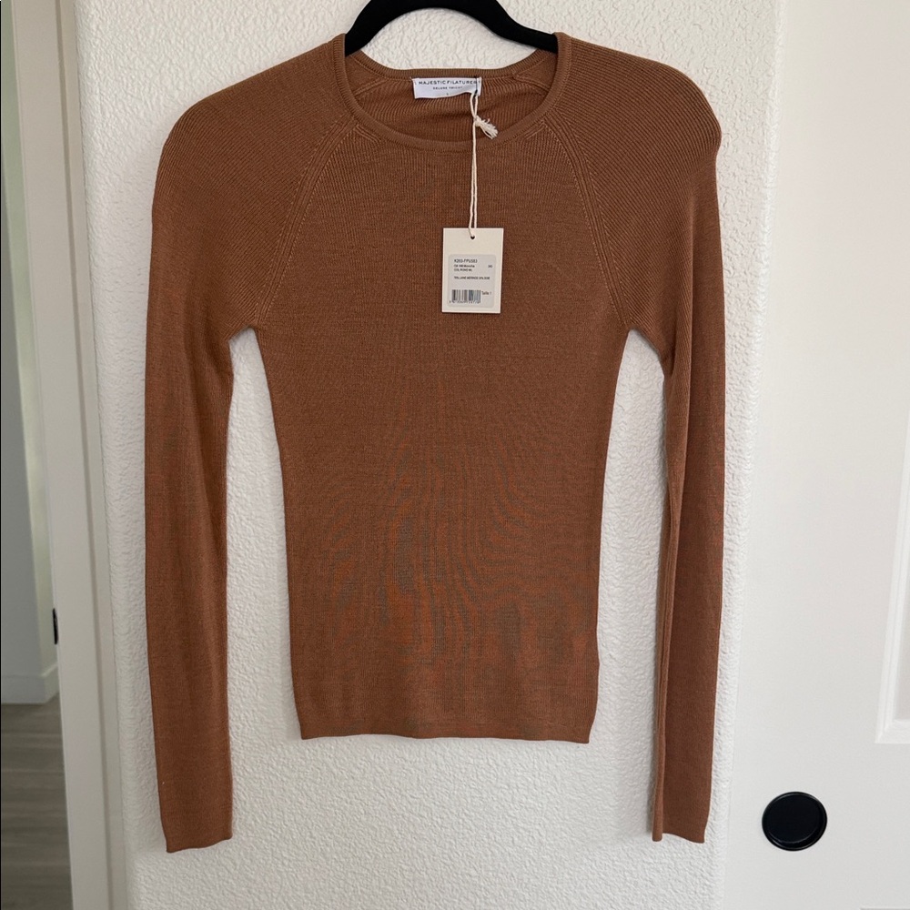 Women's Long Sleeve Tan Top